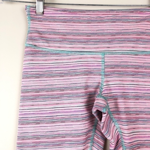 LULULEMON Wunder Under Pant Luxtreme pink stripe leggings - Picture 6 of 7